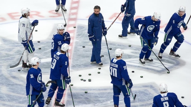 Vancouver Canucks practice