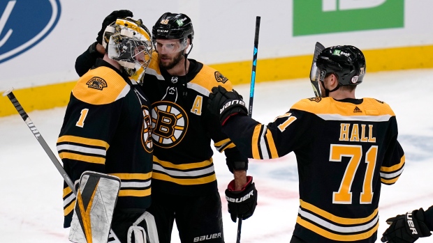 Boston Bruins celebrate, The Canadian Press Boston Bruins celebrate