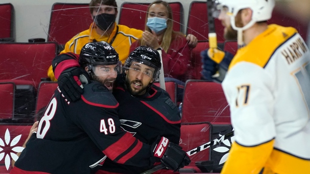 Jordan Martinook, Vincent Trocheck, The Canadian Press Jordan Martinook, Vincent Trocheck