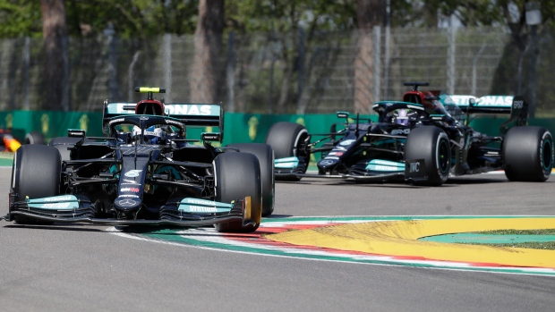 Valtteri Bottas and Lewis Hamilton