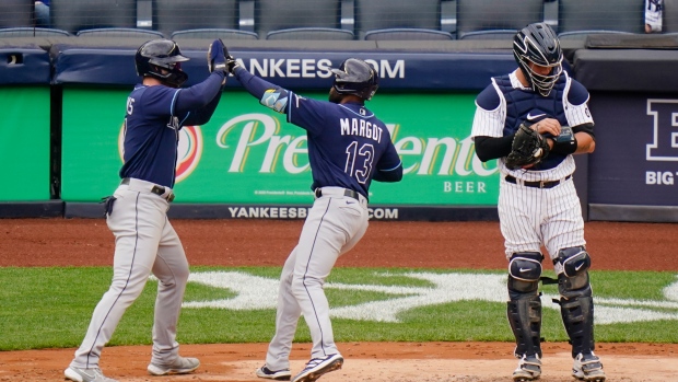 Manuel Margot, Austin Meadows Gary Sanchez, The Canadian Press Manuel Margot, Austin Meadows Gary Sanchez