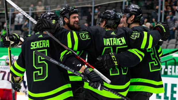 Dallas Stars celebrate, The Canadian Press Dallas Stars celebrate