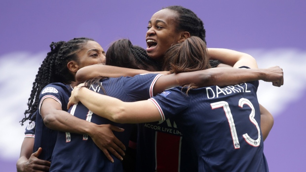 Marie-Antoinette Katoto Kadidiatou Diani Sara Dabritz, Johannes Simon - UEFA/UEFA via Getty Images Marie-Antoinette Katoto Kadidiatou Diani Sara Dabritz
