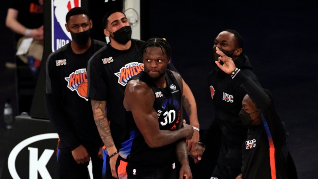 New York Knicks celebrate