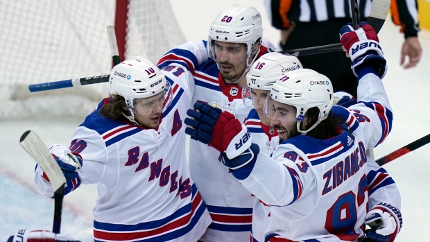 New York Rangers celebrate