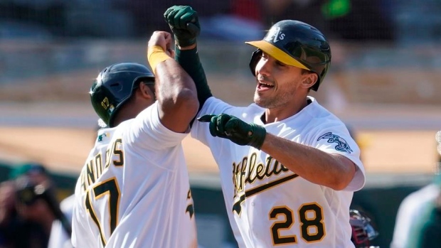 Oakland Athletics celebrate