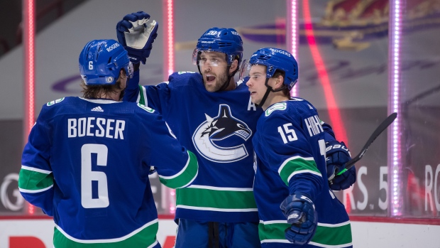 Brock Boeser Brandon Sutter Matthew Highmore, The Canadian Press Brock Boeser Brandon Sutter Matthew Highmore