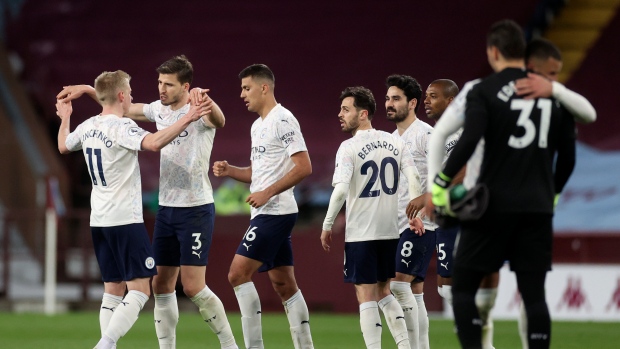 Manchester City Celebrate , The Canadian Press Manchester City Celebrate