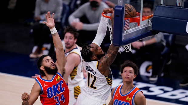 Indiana Pacers forward Oshae Brissett, The Canadian Press Indiana Pacers forward Oshae Brissett