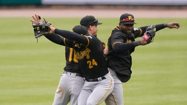 Bryan Reynolds, Phillip Evans and Gregory Polanco, The Canadian Press Bryan Reynolds, Phillip Evans and Gregory Polanco