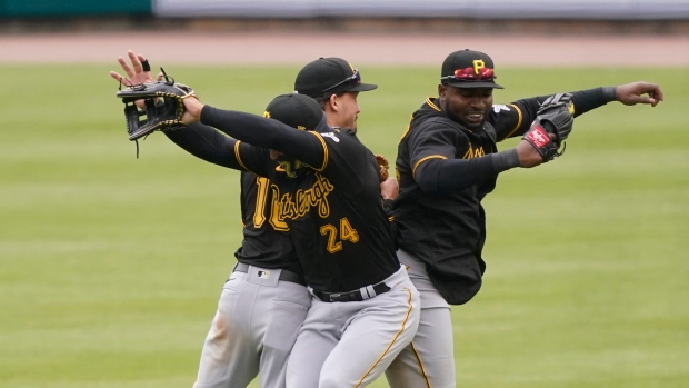 Bryan Reynolds, Phillip Evans and Gregory Polanco