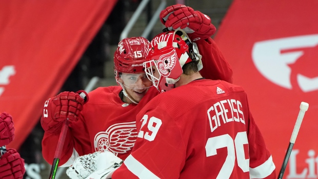 Jakub Vrana and Thomas Greiss