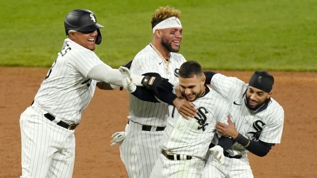 Nick Madrigal, Chicago White Sox celebrate, The Canadian Press Nick Madrigal, Chicago White Sox celebrate