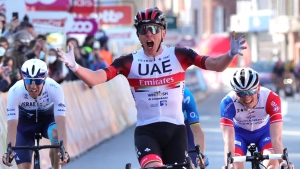 Pogacar outsprints French duo to win Liege-Bastogne-Liege, Canada's Wood fifth