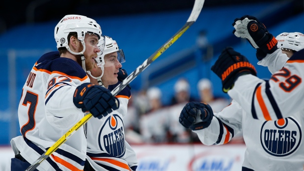 Edmonton Oilers celebrate