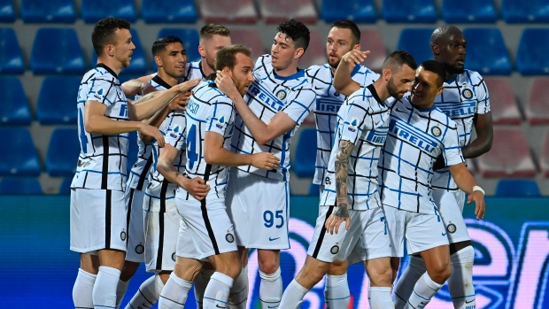 Inter Milan Celebrate , The Canadian Press Inter Milan Celebrate