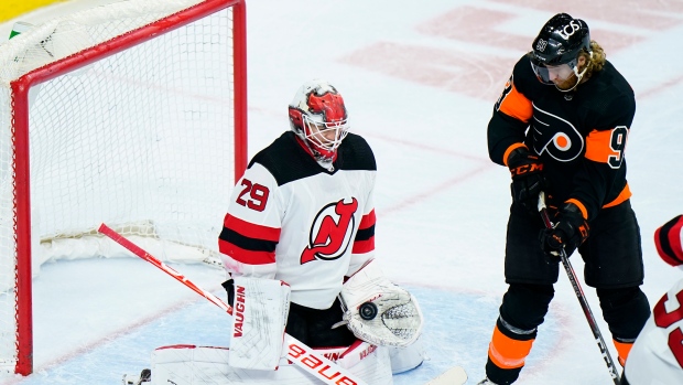 Mackenzie Blackwood and Jakub Voracek, The Canadian Press Mackenzie Blackwood and Jakub Voracek