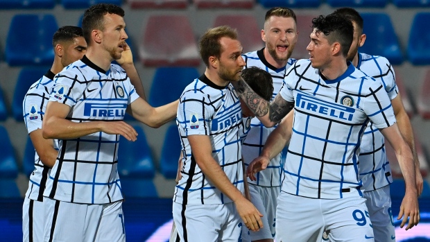 Inter Milan celebrates , The Canadian Press Inter Milan celebrates