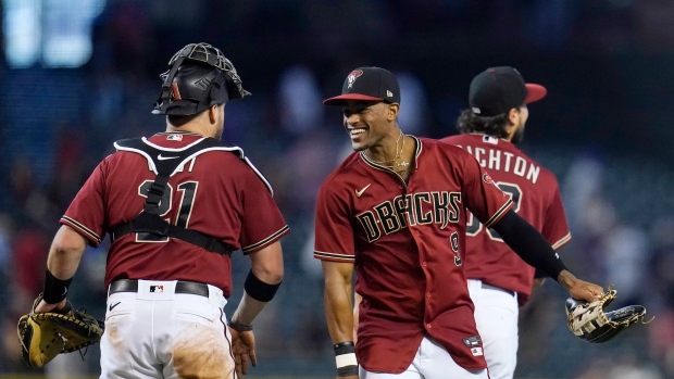 Arizona Diamondbacks celebrate, The Canadian Press Arizona Diamondbacks celebrate