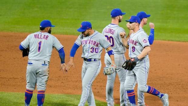 New York Mets celebrate, The Canadian Press New York Mets celebrate