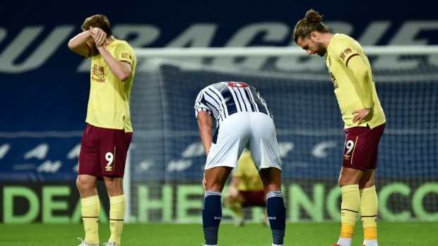 West Brom's Jake Livermore, centre, Burnley's Chris Wood, left, and Jay Rodriguez, The Canadian Press West Brom's Jake Livermore, centre, Burnley's Chris Wood, left, and Jay Rodriguez