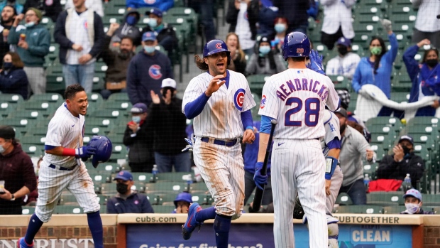 Chicago Cubs celebrate, The Canadian Press Chicago Cubs celebrate