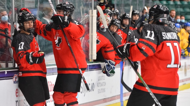 Connor Bedard Logan Stankoven, Ryan McCullough/ HHOF-IIHF Images Connor Bedard Logan Stankoven