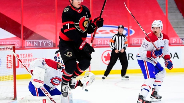 Brannstrom has three assists, speedy Senators down Canadiens 5-1 Article Image 0, The Canadian Press Brannstrom has three assists, speedy Senators down Canadiens 5-1 Article Image 0