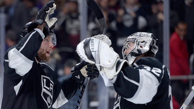 Jake Muzzin and Jonathan Quick