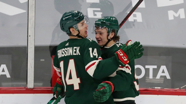 Joel Eriksson Ek Kirill Kaprizov, The Canadian Press Joel Eriksson Ek Kirill Kaprizov
