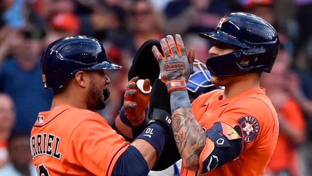 Houston Astros vs. Miami Marlins: Yuli Gurriel receiving World