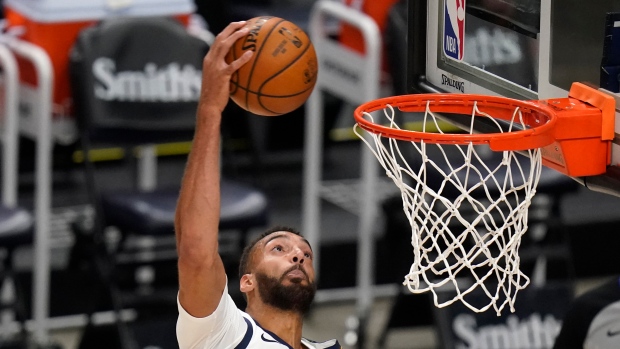 Utah Jazz center Rudy Gobert, The Canadian Press Utah Jazz center Rudy Gobert