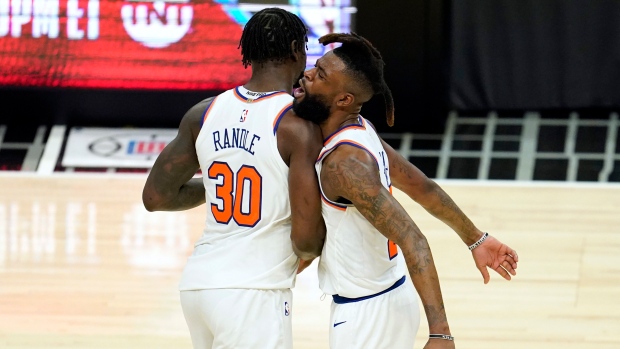 New York Knicks' Reggie Bullock and Julius Randle, The Canadian Press New York Knicks' Reggie Bullock and Julius Randle