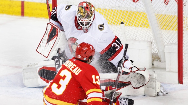 Johnny Gaudreau and Anton Forsberg