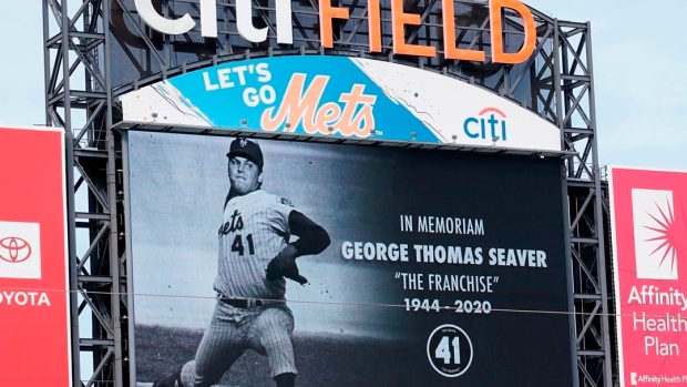 Citi Field Tom Seaver tribute, The Canadian Press Citi Field Tom Seaver tribute