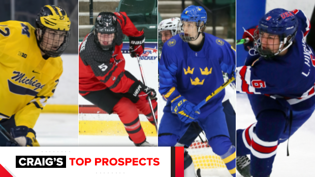 Owen Power, Brandt Clarke, Simon Edvinsson and Luke Hughes, IIHF / HHOF Owen Power, Brandt Clarke, Simon Edvinsson and Luke Hughes