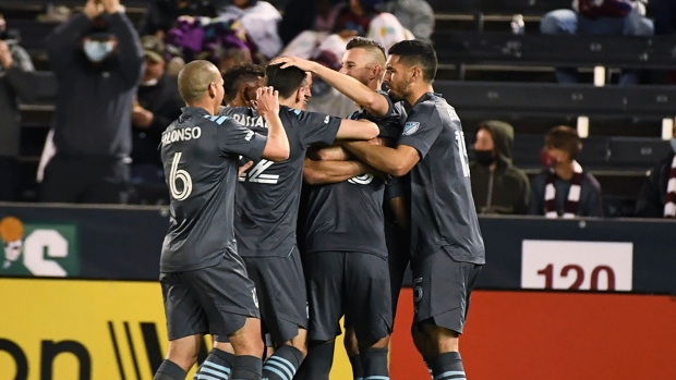 Minnesota United celebrate, The Canadian Press Minnesota United celebrate