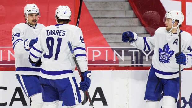 Auston Matthews John Tavares Morgan Rielly, Steven Kingsman/Icon Sportswire via Getty Images Auston Matthews John Tavares Morgan Rielly