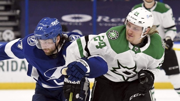 Victor Hedman, Roope Hintz, The Canadian Press Victor Hedman, Roope Hintz