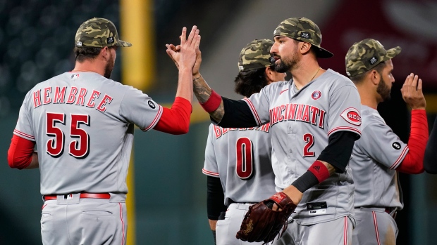Cincinnati Reds celebrate, The Canadian Press Cincinnati Reds celebrate