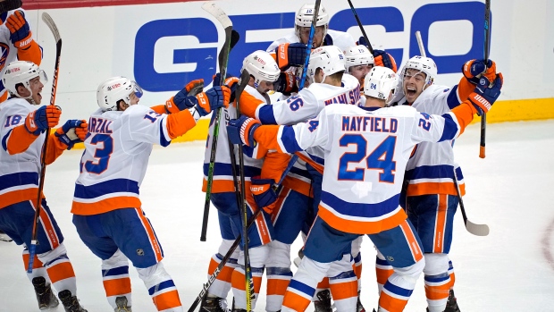 New York Islanders Celebrate , The Canadian Press New York Islanders Celebrate