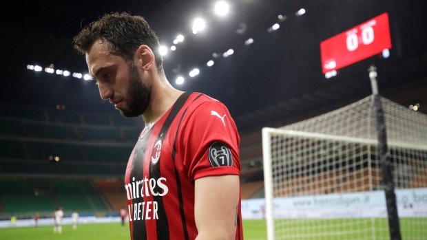 AC Milan's Hakan Calhanoglu, The Canadian Press AC Milan's Hakan Calhanoglu
