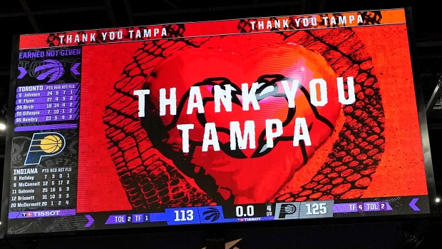 Toronto Raptors thank Tampa Bay