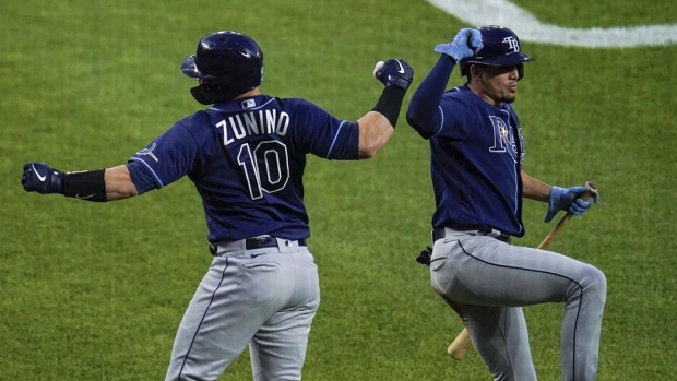 Mike Zunino Willy Adames, The Canadian Press Mike Zunino Willy Adames