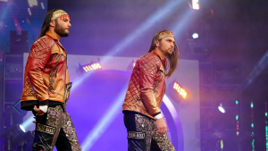 Young Bucks in action on Friday's Rampage