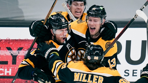 Craig Smith and Bruins Celebrate 