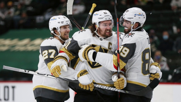 Mark Stone and Vegas Golden Knights Celebrate 