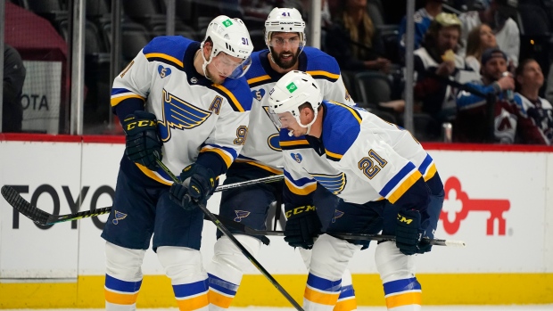 Vladimir Tarasenko, Robert Bortuzzo, Tyler Bozak, The Canadian Press Vladimir Tarasenko, Robert Bortuzzo, Tyler Bozak