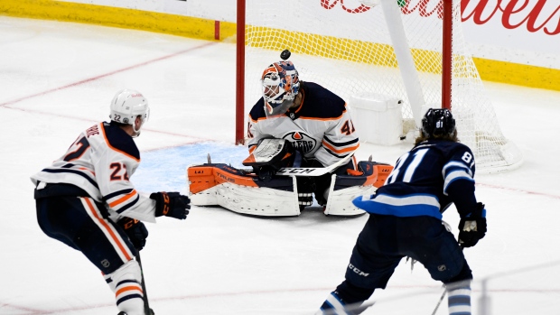 Kyle Connor scores Game 4-winning goal on Edmonton Oilers’ goaltender Mike Smith, The Canadian Press Kyle Connor scores Game 4-winning goal on Edmonton Oilers’ goaltender Mike Smith
