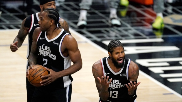 Los Angeles Clippers celebrate